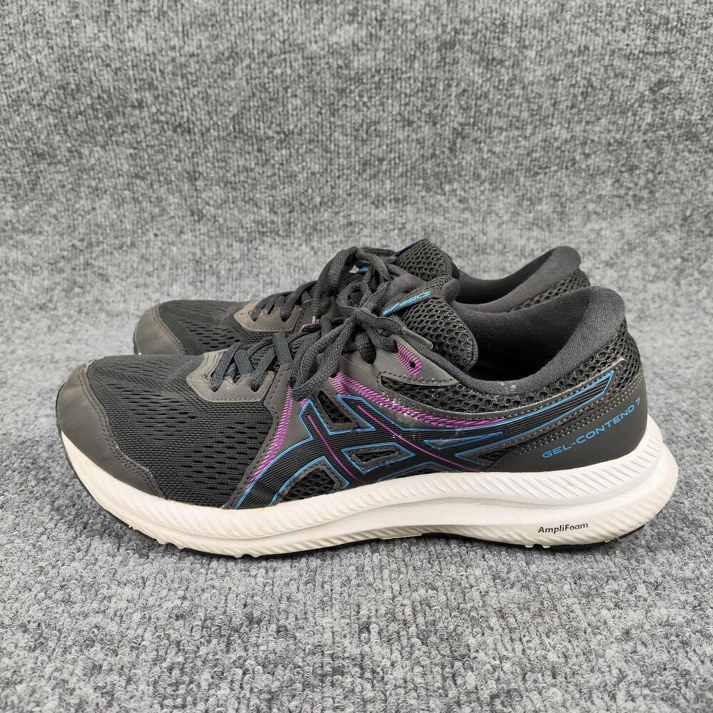 ASICS GEL-Contend 7 Shoes Womens Size 11 Black Mesh Running Sneakers 1012A911
